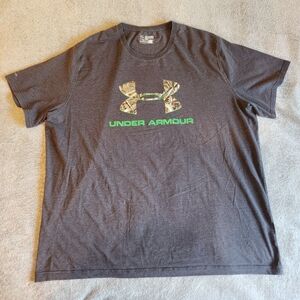 Under Armour Gray Tee with Camo Logo